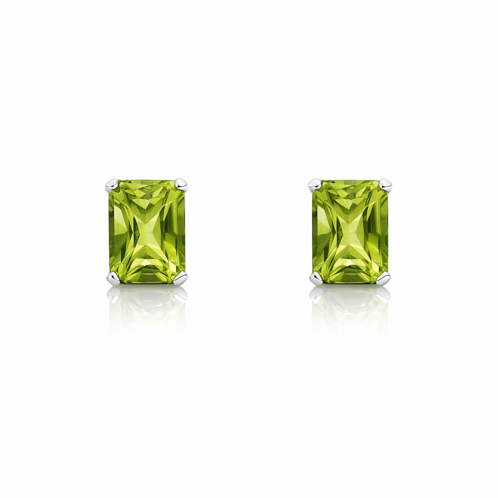 Peridot Stud Earrings | 14ct