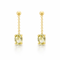 Dioptase Drop Earrings | 14ct