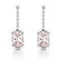 Kunzite &amp; Diamond Stud Earrings | 18K