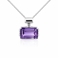 Amethyst Pendant | 14K White Gold