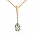 Dioptase Pendant In 14K Yellow Gold