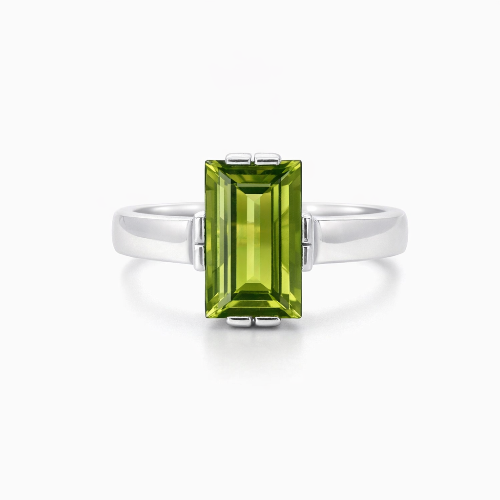 Peridot 14K White Gold Ring