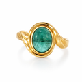 Green Tourmaline 18ct Yellow Gold Ring