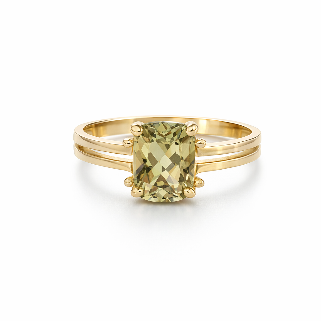 Diaspore Ring In 14ct Yellow Gold