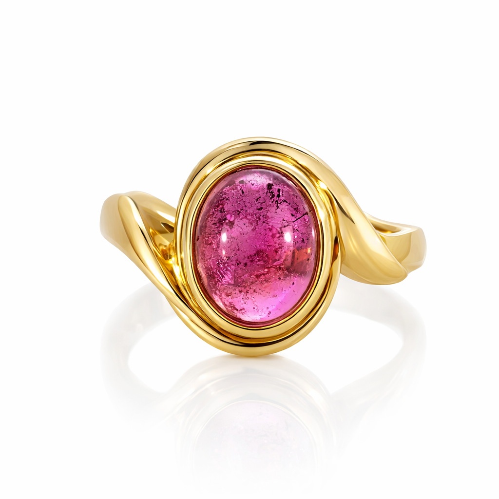 Tourmaline Pink 18ct Yellow Gold Ring
