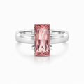 Morganite Ring In 18ct White Gold
