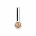 Champagne Diamond 18K White Gold Pendant