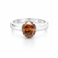 Champagne Diamond 18K White Gold Ring