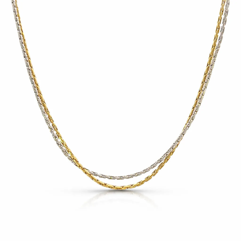 Chain Necklace | 40cm 14ct Two-Tone Gold