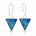 Sterling Silver Earrings With Opals