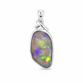 Black Opal Pendant Set In Sterling Silver