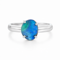Boulder Opal Ring In Sterling Silver