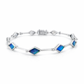 Doublet Opal Bracelet in Sterling Silver