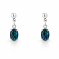 Triplet Opal Stud Earrings In Sterling Silver