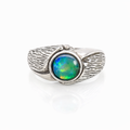 Triplet Opal Ring In Sterling Silver