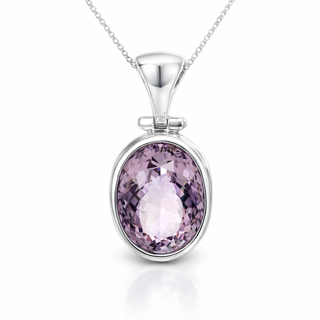Amethyst Pendant In Sterling Silver