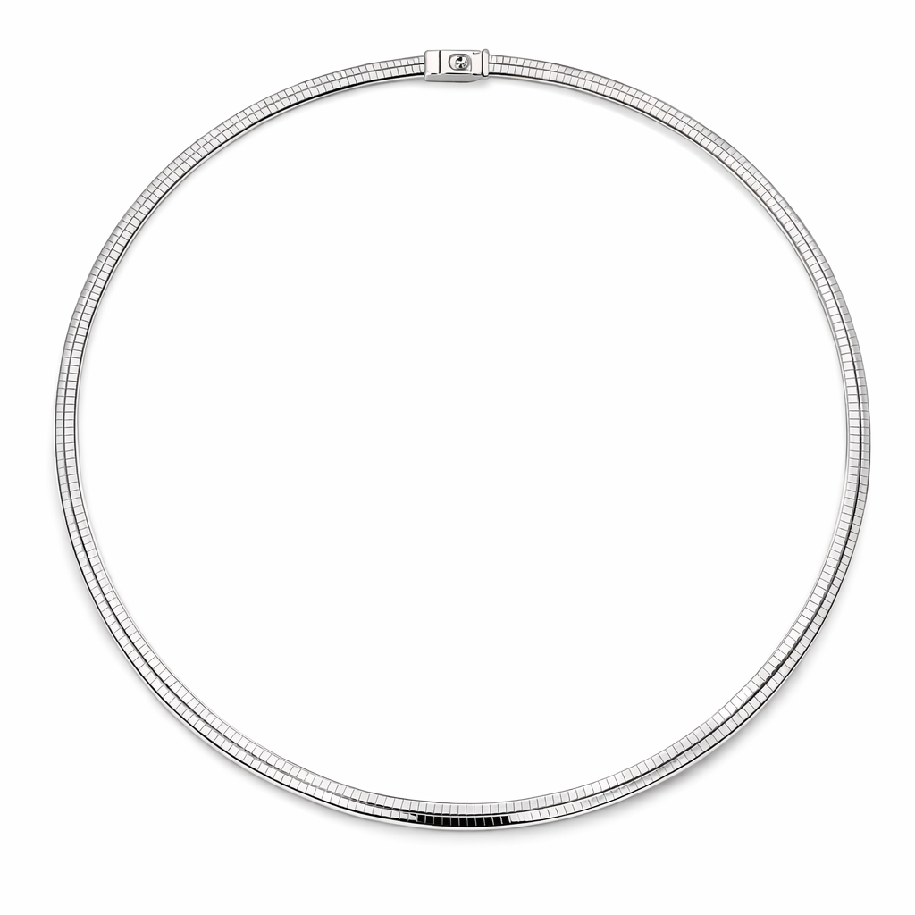 Omega Necklace | 45cm 18k White Gold