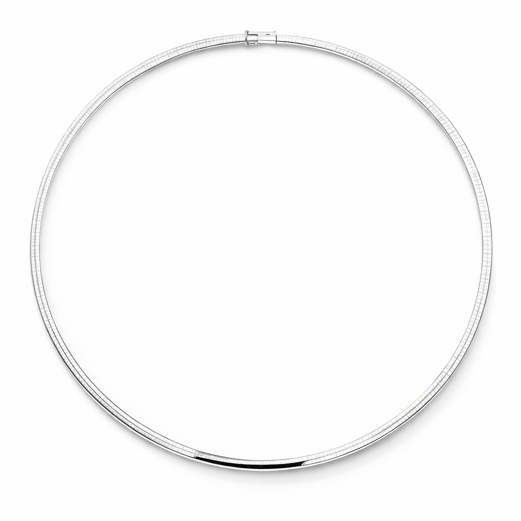 Omega Necklace | 48cm 18k White Gold