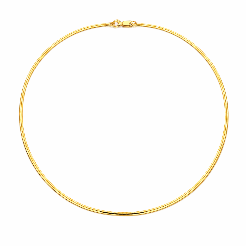 Omega Necklace | 40cm 18k Gold