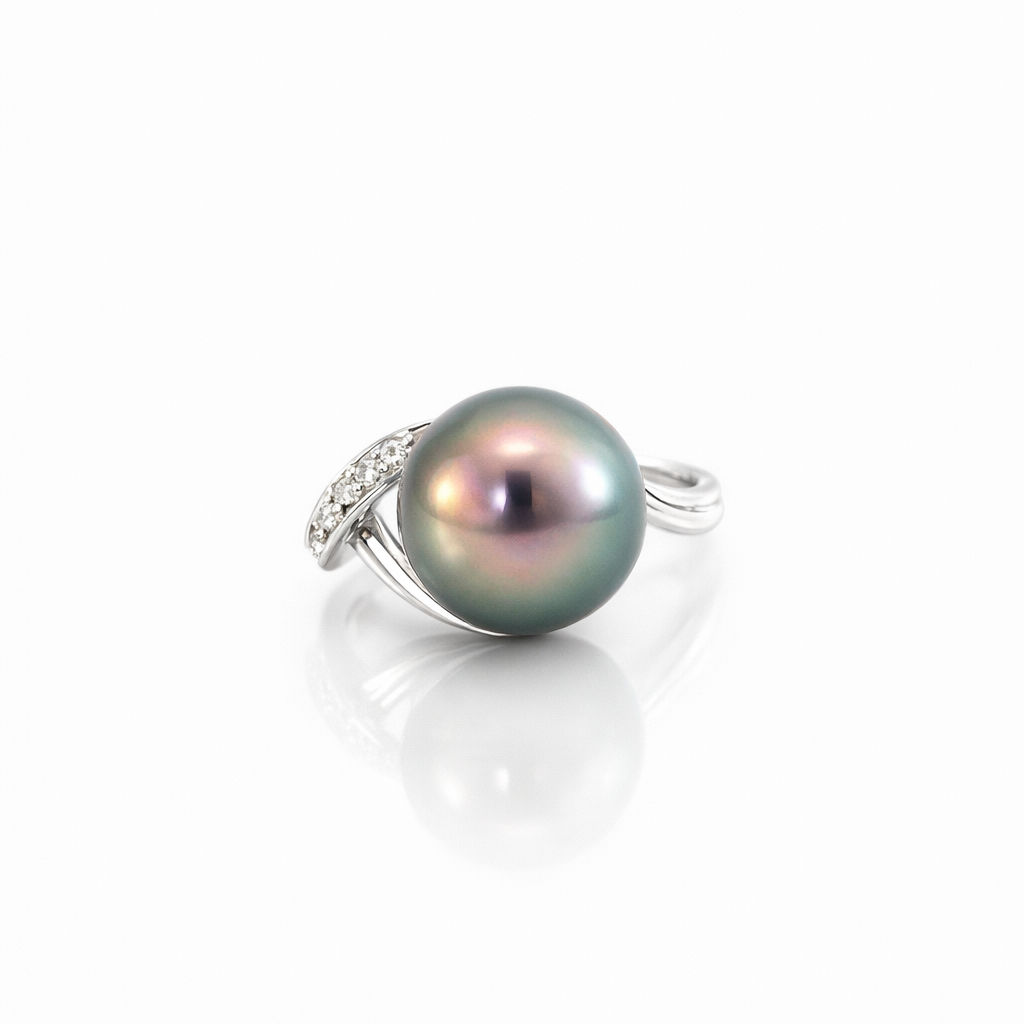 Tahitian Pearl Sterling Silver Ring