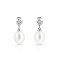Freshwater Pearls Drop Earrings | Sterling Silver