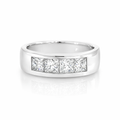 Diamond Ring | 18K White Gold Band