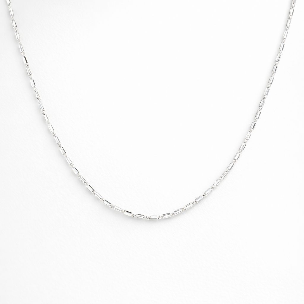 Diamond Cut Necklace Sterling Silver