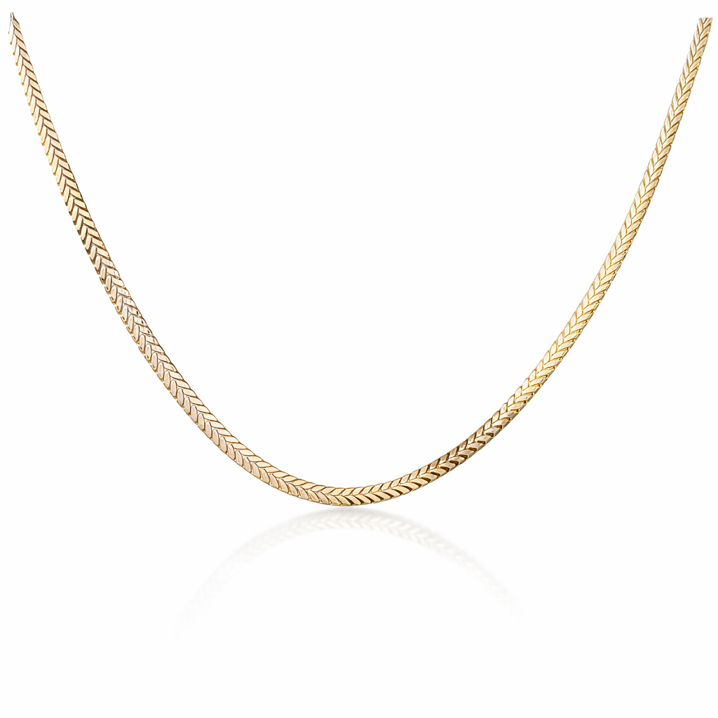 Flattened Snake Necklace Sterling Silver