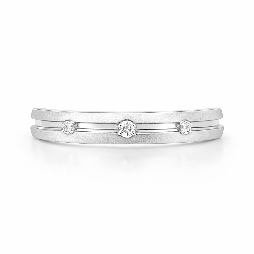 Diamond 9ct White Gold Ring
