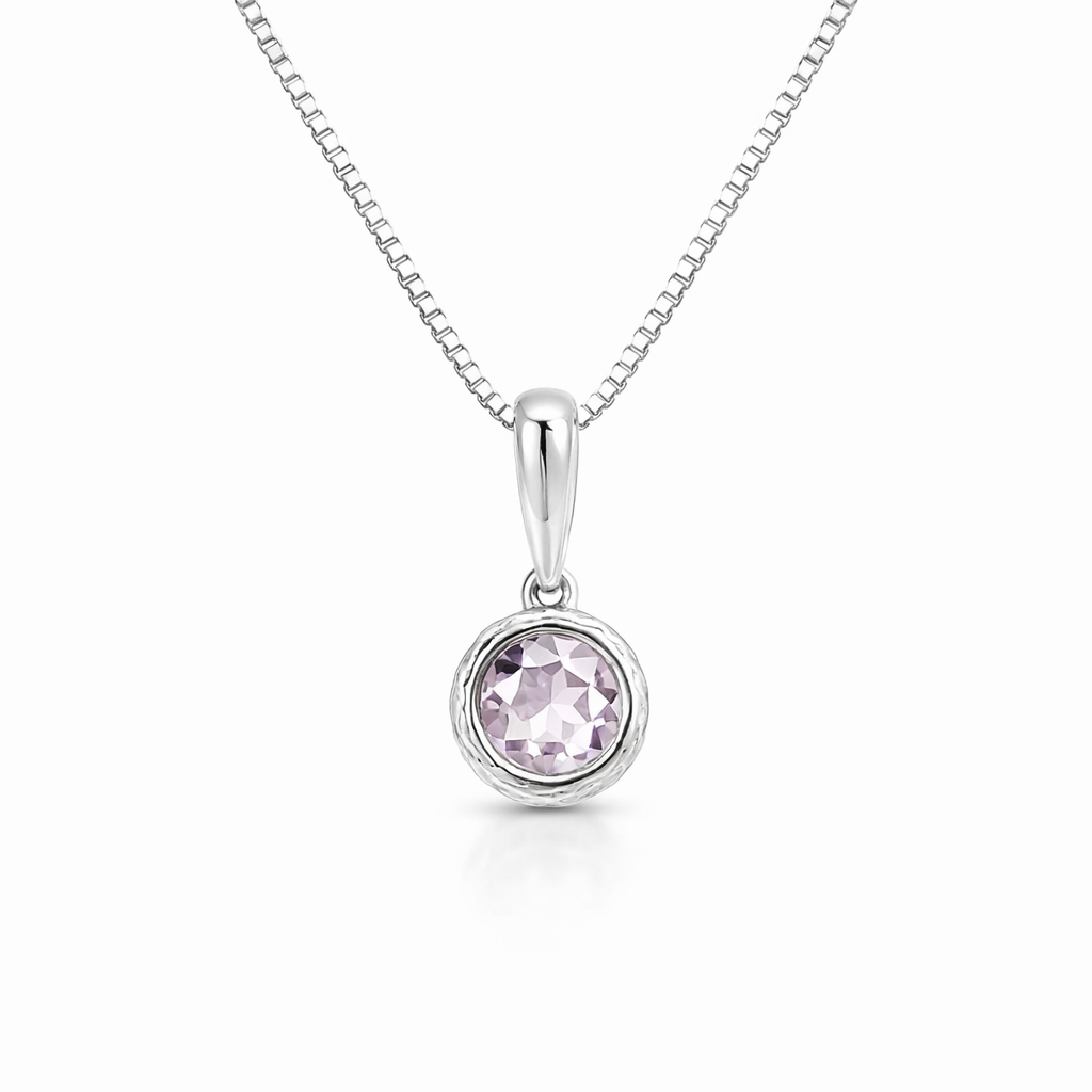 Amethyst Pendant In Sterling Silver