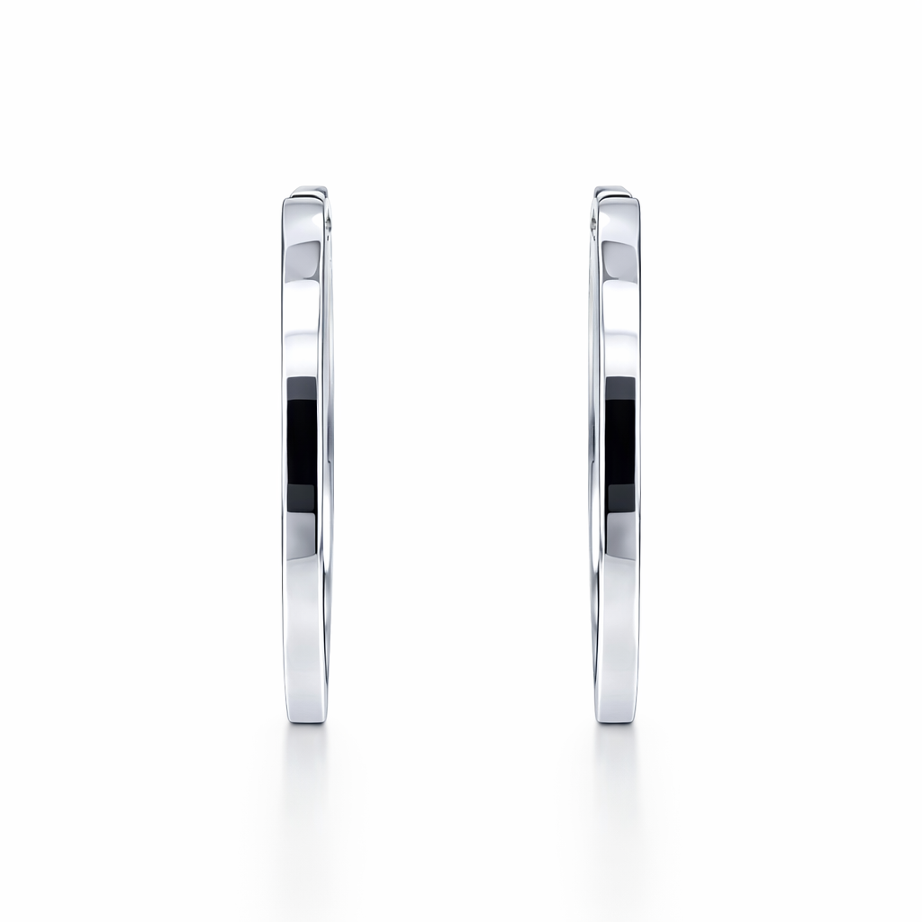 Huggie Earring In Sterling Silver 26.5mm
