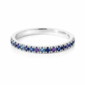Sapphire And Aquamarine 18ct White Gold Ring