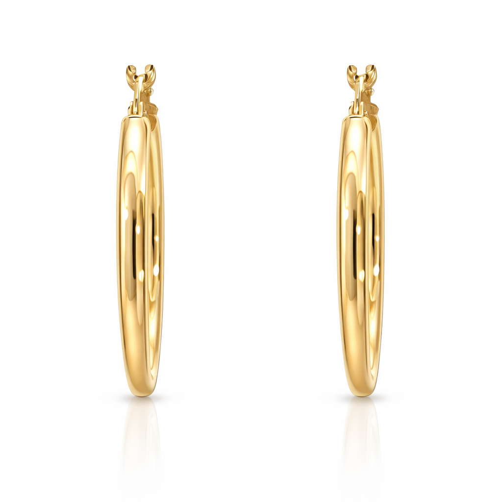 Hoop Earrings In 18ct Yellow