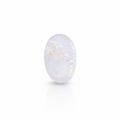 White Organic Oval Shaped Opal