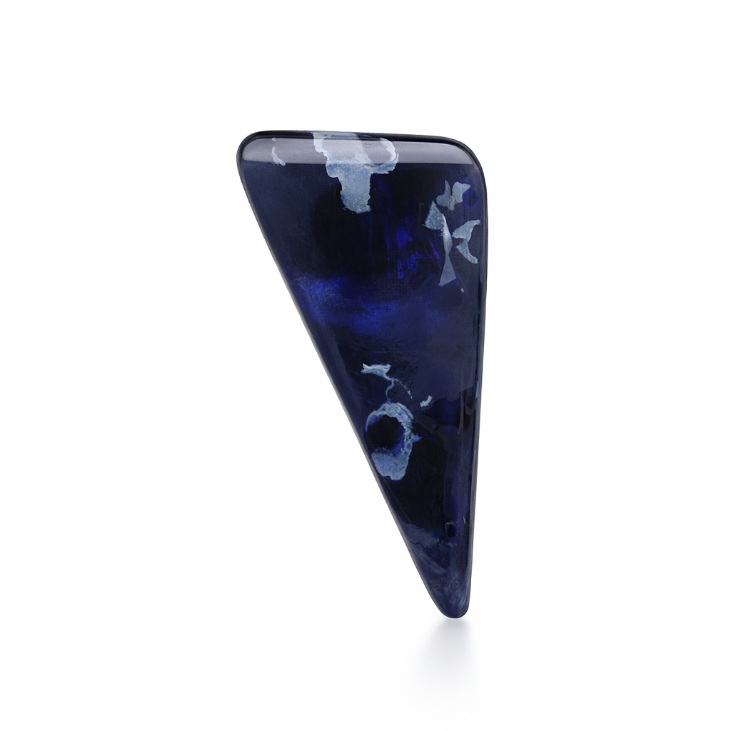 Organic Triangle Shaped Blue Opal