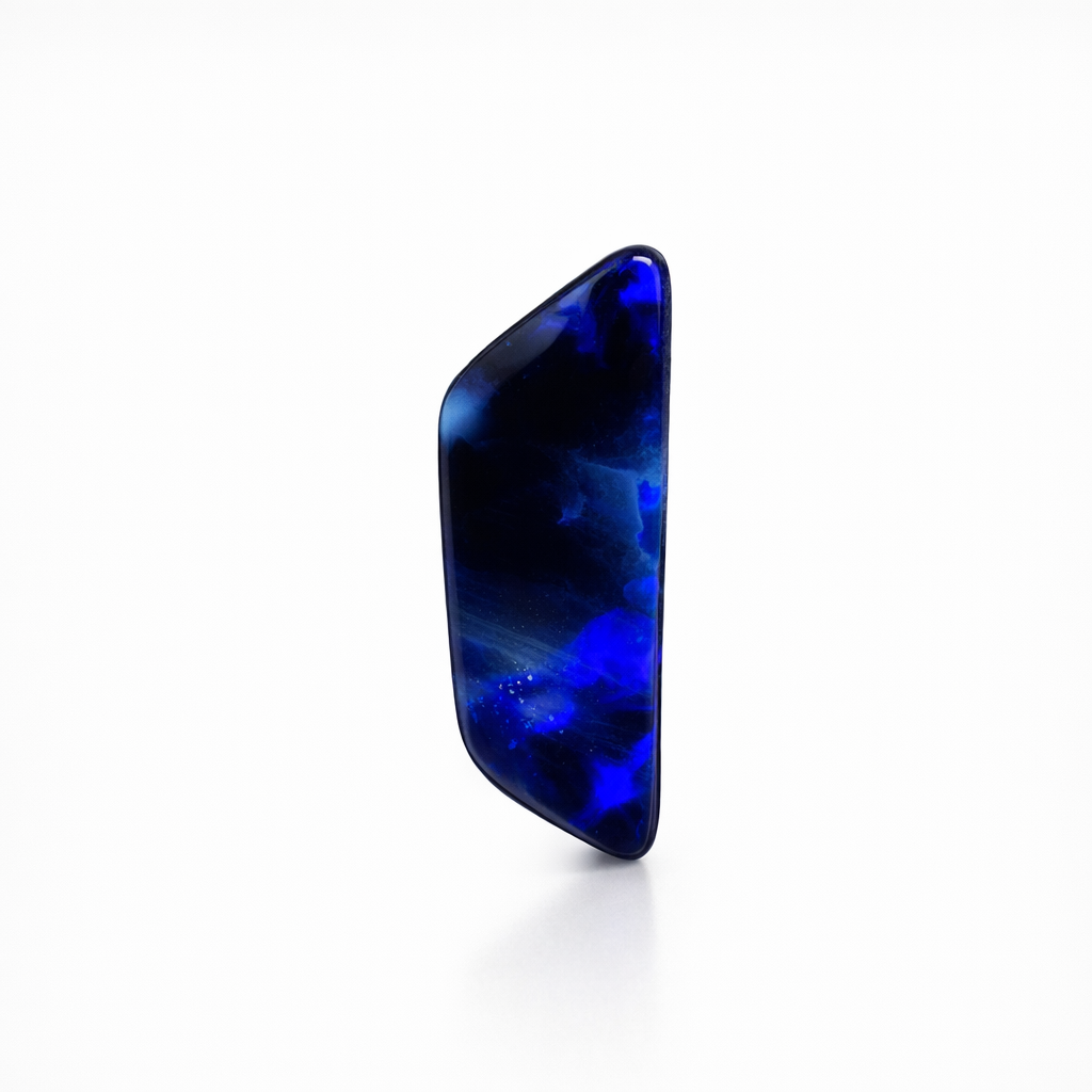 Organic Trapezium-Shaped Blue Opal