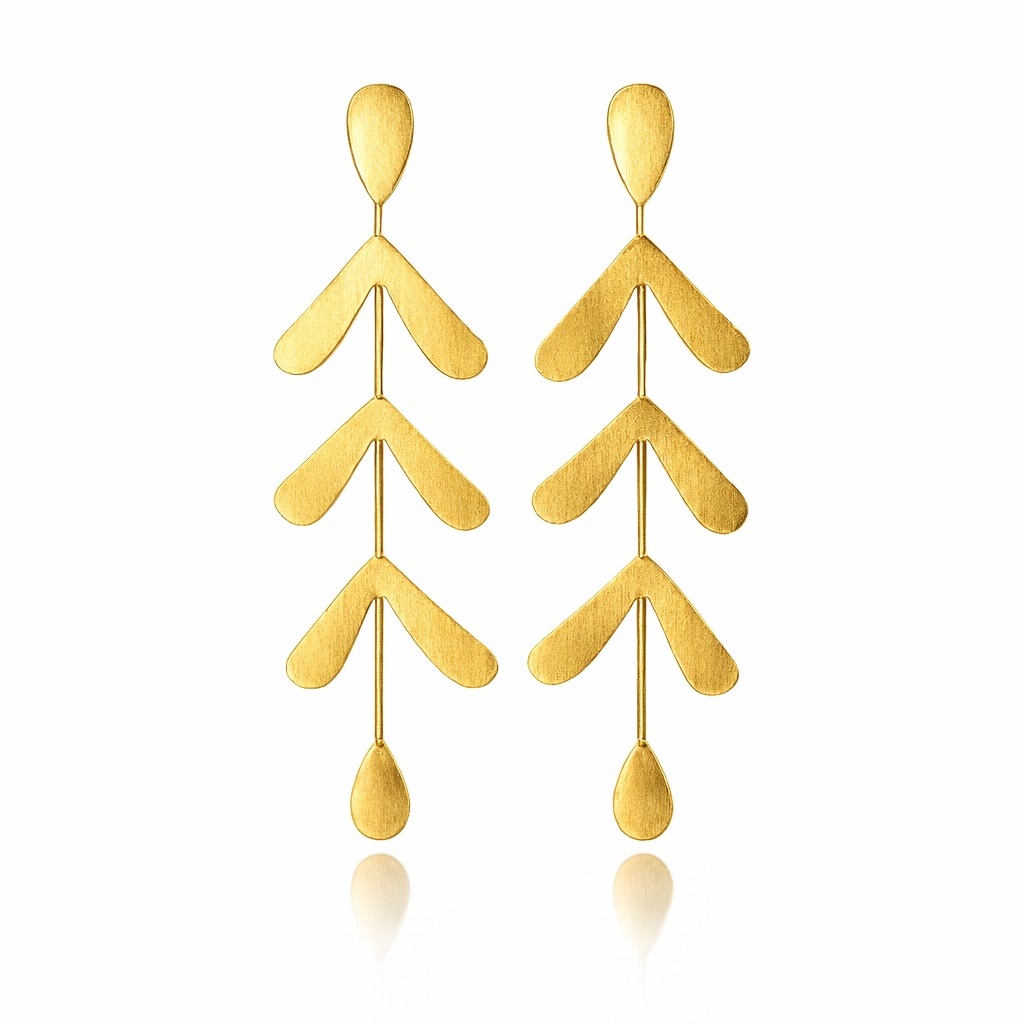 Earrings | Gold Plated Brass Design