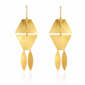 Earrings | Gold Plated Brass Geometric Design
