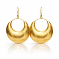 Earrings | Gold Plated Brass Hoop Drop