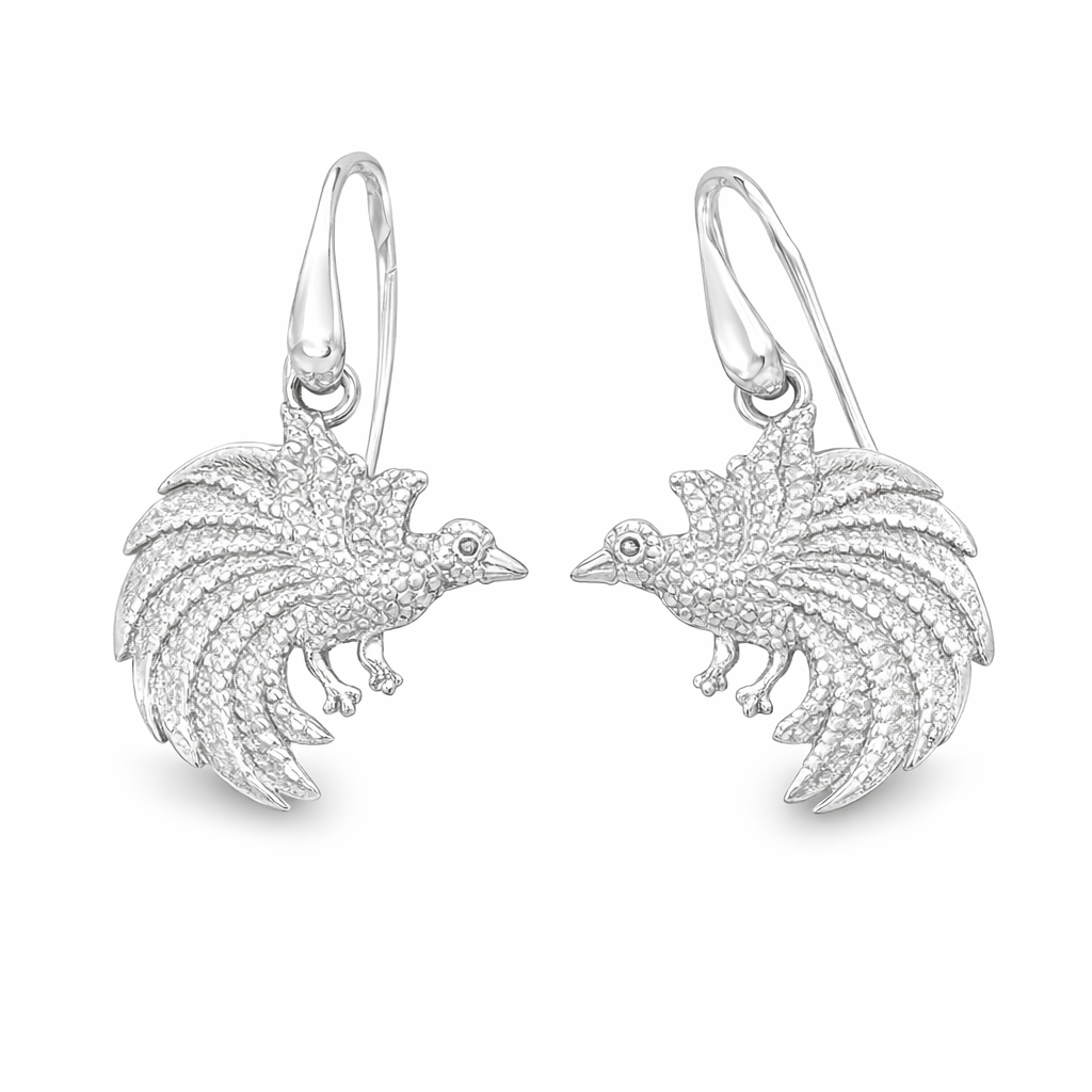 Bird of Paradise Sterling Silver Earrings
