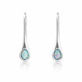 Solid Boulder Opal Earrings In Sterling Silver