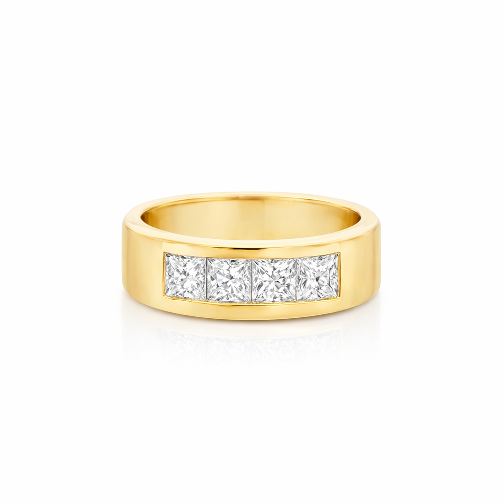 Diamond Ring | 18K Yellow Gold Band