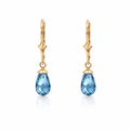 Earrings | London Blue Cubic Zirconia Drops In 14ct