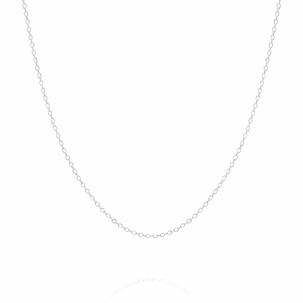 Sterling Silver Necklace With Cable Slider I 45cm