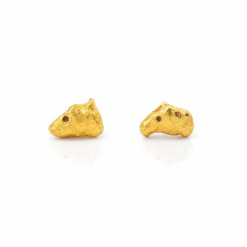 22ct Gold Nugget Stud Earrings