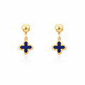 Lapis Stud Earrings| 9ct Yellow Gold