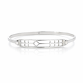 Silver Bangle Art Deco Style