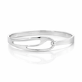 Silver Bangle Hook Top with Cut-out Designs