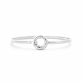 Silver Bangle Organic Swirl