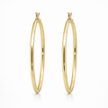 Hoop Earrings In 9ct Yellow Gold 50mm By 2mm